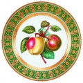 Decorative Wall Plate Golden Apples 10.4"/265 mm Lomonosov Imperial Porcelain