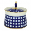 Lomonosov Imperial Porcelain Dressing Bowl Cobalt Cell 6.8 fl.oz/200 ml