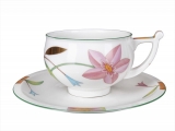 Lomonosov Imperial Porcelain Tea Set Cup and Saucer Kostroma Laurencia 10 oz/300 ml