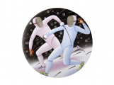 Decorative Wall Plate Summer Olympic Games Fencing 10.8"/275 mm Lomonosov Imperial Porcelain