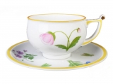 Imperial Lomonosov Porcelain Tea Set Cup and Saucer Kostroma Poppy 10 oz/300 ml