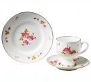Lomonosov Imperial Porcelain Bone China Coffee Set Enchantress Cup 5,41 oz/160 ml 3pc