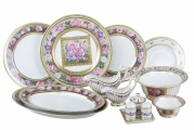 Lomonosov Imperial Porcelain Dinner Set Alexandria Memories 24-pieces